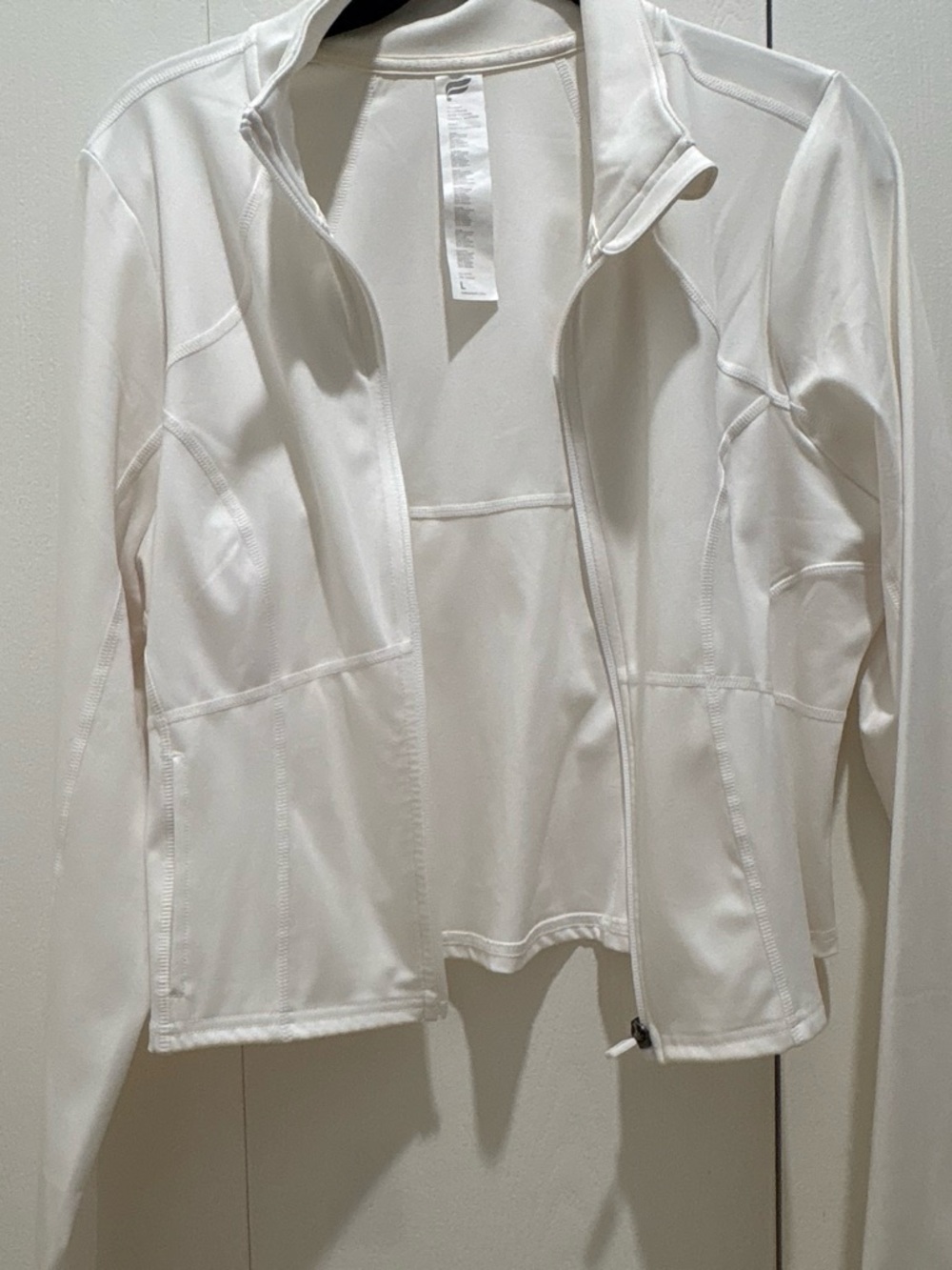 White Women’s Zip-Front Jacket - Lightweight Active Layer